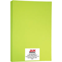 JAM Paper Bright Colour Tabloid Cardstock, 11 x 17, 65lb AstroBrights Terra Lime Green, 50 Pack (16728486)-Astrobright terra lime green card stock for scrapbooking and creating posters