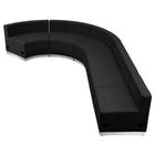 Flash Furniture HERCULES Alon Series Black LeatherSoft Reception Configuration, 5 Pieces-Contemporary Reception Set
