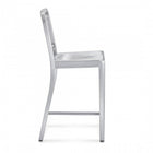 Nicer Furniture Aluminum Navy Counter Stool-Adjustable plastic leg caps will protect wood floor perfectly, they also provide an easy solution in the event of uneven surface