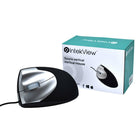 Intekview Left Hand Wired Ergonomic Mouse-More precise and faster laser technology. Works on all surfaces.