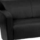 Flash Furniture Hercules Majesty Series Leather Love Seat, Black-Sculpted Back and Seat