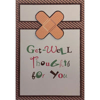 Rosedale 5-1/2" x 8" Masculine Get Well Greeting Cards And Envelopes, 6 Pack (19906)-Printed on premium uncoated card stock