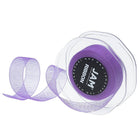 JAM Paper Sheer Organza Ribbon, .88 Inch Wide x 25 Yards, Purple, 2 Pack (807SHpu25g)-Spool