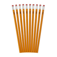 Baseline - Crayons à mine - 0,7 mm - HB / #2 - Paquet de 10-Crayons économiques de qualité supérieure avec gomme à effacer au bout
