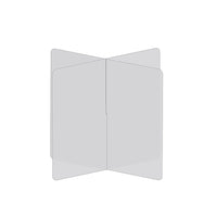 Mark Maker 4 Way Table Divider - 36" L x 36" W x 31.5" H - 1/4" clear acrylic - no pass throughs-Social distancing for up to 4 people