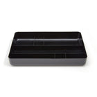 TRU RED 7-Compartment Plastic Drawer Organizer - Black-This multi-compartment organizer helps keep your desk or drawer clutter-free, putting paper clips, pens, stickies, and more at your fingertips