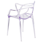 Flash Furniture Nesting Series Transparent Stacking Side Chair-Integrated Arms