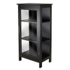 Winsome – Armoire vitrée Poppy-Dimensions générales de l’armoire assemblée 23,63 larg. x 15,75 prof. x 47,24 haut. po. Porte et côtés en verre trempé.