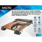 X-ACTO 15" Heavy-Duty Wood-Base Paper Trimmer-Hardened steel self-sharpening blades with spring tension