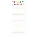 Pierre Belvedere Notebook - "Tu vas y arriver!" - 4" W x 10" H-50 Sheets, 10" H x 4" W, Portrait