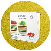 Sandtastik Floral Coloured Sand, 25 lb (11.3 kg) Box, Yellow-Coarse grain with natural sparkle throughout