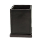 Ashlin Salvato Felt-Lined Desk Pen Box – Black-Pen Caddy with rectangular base for the desk. Lined inside  to protect your pens. Felt lined base to protect your desk surface. Suitable for executive desks and boardrooms