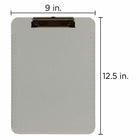 JAM Paper Standard Plastic Clipboard - Smoke - 2 Pack-Our clipboards feature a durable metal clip for securing papers that has a sturdy long-lasting spring.