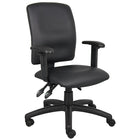Nicer Furniture Fabric Ergonomic Task Chair with Adjustable Arms-Mid-back height desk chair with a simple design