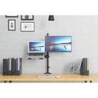 SHOPPINGALL Extra Tall Fully Adjustable Dual Monitor and Laptop Mount Stand with 31.5 inch Stand-up Pole for Laptop up to 17" Monitors up to 32" - SA-LH09L-Black-10