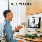 Logitech Brio 100 Full HD Webcam for Meetings and Streaming, Auto-Light Balance Built-In Mic - Graphite-Auto-Light Balance: RightLight boosts brightness by up to 50%, reducing shadows so you look your best—compared to previous-generation Logitech webcams 

