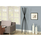 Monarch Specialties 2017 Coat Rack - Satin Black Metal Contemporary Style-5 prongs for stylish organization