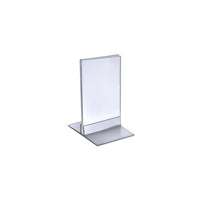Azar Displays 5" x 3.5" Vertical/Horizontal T-Strip Acrylic Sign Holder, Clear, 10 Pack (102731)-Used vertically or horizontally depending on what suits best for your needs