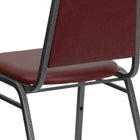 Flash Furniture HERCULES Series Trapezoidal Back Stacking Banquet Chairs with Burgundy Vinyl & Silver Vein Frame - 4 Pack-Seamless Back Panel