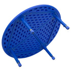 Flash Furniture 45" Round Blue Plastic Height Adjustable Activity Table-1.5'' Thick Textured Blue Plastic Table Top