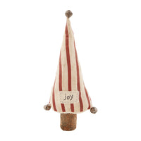 Mudpie 40030120S Petit Check Tree Sitter-Arbre en peluche en flanelle de coton avec décor de patch en toile