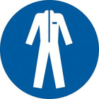 Accuform Signs Wear Protective Clothing Iso Mandatory Safety Labels, 4" x 4", Vinyl, Pictogram-Display Type Adhesive