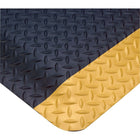 Wearwell 1" SMART Diamond-Plate No. 497, 3' x 75', Black/Yellow-Diamond plate surface with a 100% recycled urethane composite sponge base