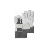 Zenith Safety Standard Quality Patch Palm Fitters Gloves, Large, Split Cowhide Palm, Cotton Inner Lining - 36 Pack-Cuff Material: Denim