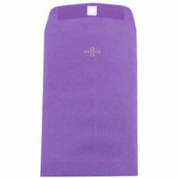 JAM Paper 6" x 9" Open End Catalog Coloured Envelopes with Clasp Closure - Violet Purple Recycled - 50 Pack-Violet Purple Clasp Envelope