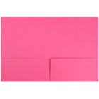 JAM Paper Premium Paper Cardstock Two Pocket Presentation Folders, Magenta Pink , 6 Pack-Capacity: 200 sheets