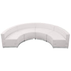 Flash Furniture – Fauteuil de salon, Alon Series ZB803480SWH, en cuir souple, 4 pièces, blanc-Rembourrage en cuir souple blanc