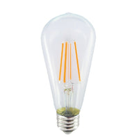 Northern Stars 84792 LED ST64, 7W, CoolWhite, 4000K Filament, Clear, 10 Pack-LED ST64 Light Bulbs Filament, clear