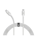 LOGiiX Piston Connect Armour+ 100W USB-C to USB-C - 3M - White-Ultra-strong & durable 3m cable to fast charge USB-C devices up to 100W