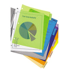 Avery 9-1/4" x 11-1/8" Big Tab Insertable Plastic Dividers for Laser and Inkjet Printers - 5 Tabs - Multi-colour-1.5x more printing space on tabs lets you use large fonts or more lines of text than on typical inserts