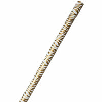 JAM Paper Gift Wrap - Zebra Print Wrapping Paper - 50 Sq Ft Total - Gold & White Safari Stripes - 2 Rolls/Pack-Gold Zebra Striped, Colourful Wrapping Paper will make anyone excited to find out what’s inside