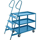 Kleton Stock Picking Carts, 3 Shelves, 3 Steps, 24"W. x 36"D. x 61"H.-All-welded design, ready to use