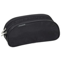 Merangue Nylon Dual Zipper Oblong Case, Black, 12 Pack (1015-4390-20-000)-Pencil pouch