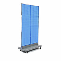 Azar Displays Pegboard Floor Stand, 32" x 60", Blue (700732-BLU)-Made from pegboard