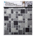 CTG Brands Square Wall Tile, 10" x 10", Grey, 6 Pack-Ensemble : livré dans une boîte de 6 feuillets de carreaux muraux de qualité supérieure, adaptés aux surfaces lisses et propres