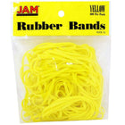 JAM Paper Rubber Bands, #33 Size, Yellow Rubberbands, 300/Pack (333RByeg)-Size: 33 (3 1/2 x 1/8 inches)