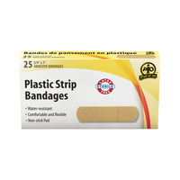 Bandes de pansements rectangulaires en plastique, 7,5 x 2cm, 25/boîte-Compresse anti-adhésif