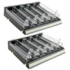 Azar Displays Adjustable Short Divider Bin Cosmetic Tray - Black - 2 Pack-Sold in Packs of: 2
