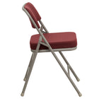 Flash Furniture HERCULES Series Premium Curved Triple Braced & Double Hinged Fabric Metal Folding Chairs - Burgundy - 2 Pack-300 lb. Weight Capacity