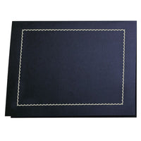 St. James Classic Certificate Holders, Navy Linen, Gold Foil, 5 Pack-Elegant classic gold foil design