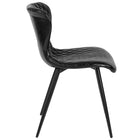Flash Furniture - Chaise Bristol contemporaine rembourrée en vinyle noir-Dossier courbé élégant
