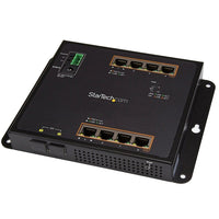 StarTech 10-Port PoEPlus Gigabit Ethernet Switch with 2 SFP Connections, Managed, Wall Mount, Front Access (IES101GP2SFW)-Expand your network with 8x RJ-45 (PoE+) ports + 2x fiber SFP slots in one Gigabit network switch