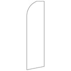 Swooper Banner Kit With Pole & Ground Spike, White-Banner is approximately 32" wide and 132" tall, however once fully assembled, pole reaches 16' above ground!
