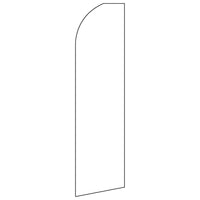 Swooper Banner Kit With Pole & Ground Spike, White-Banner is approximately 32" wide and 132" tall, however once fully assembled, pole reaches 16' above ground!