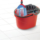 Vileda Quick Wring Bucket with Torsion Wringer-The splash guard spout avoids any water splashed when wringing and pouring out dirty water