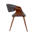 Armen Living Butterfly Mid-Century Dining Chair - Green-Solid walnut wood finish for durability and longevity